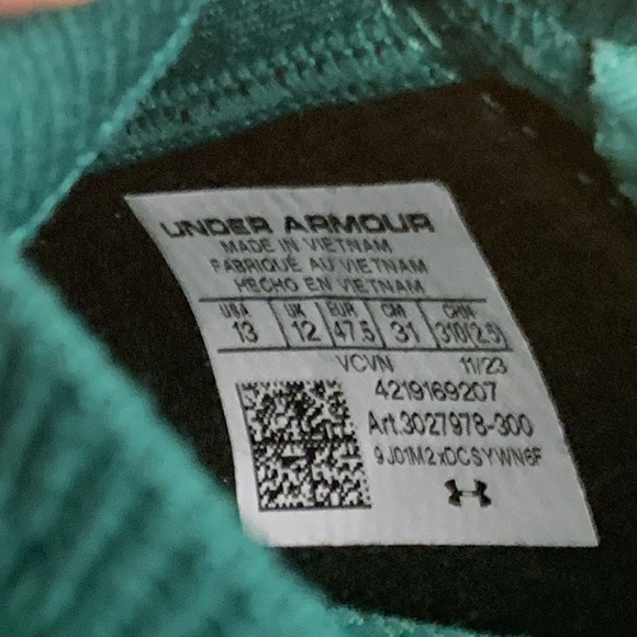 Under Armour Blur Smoke Suede 2.0 MC Football Green 3027978-300 Men\'s Size‎ 13